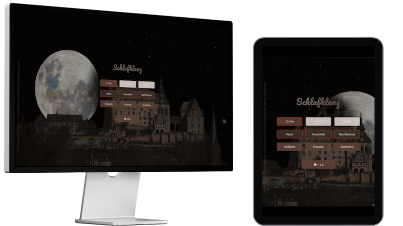 Schlafklang - Interaktive Webanwendung für eine beruhigende Schlafumgebung